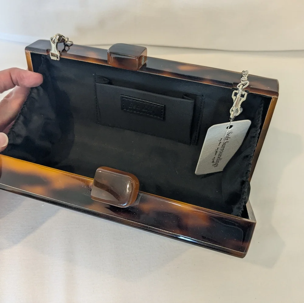 Sea Lily Tortoiseshell Clutch Bag - Picture 4 of 9